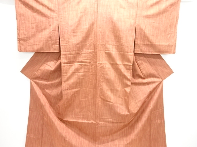 JAPANESE KIMONO / TSUMUGI / WOVEN IGETA KASURI & FLOWER